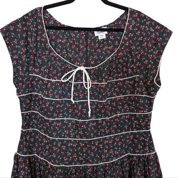 Unique Vintage retro inspired cherry design dress sz 20 - Picture 2 of 8